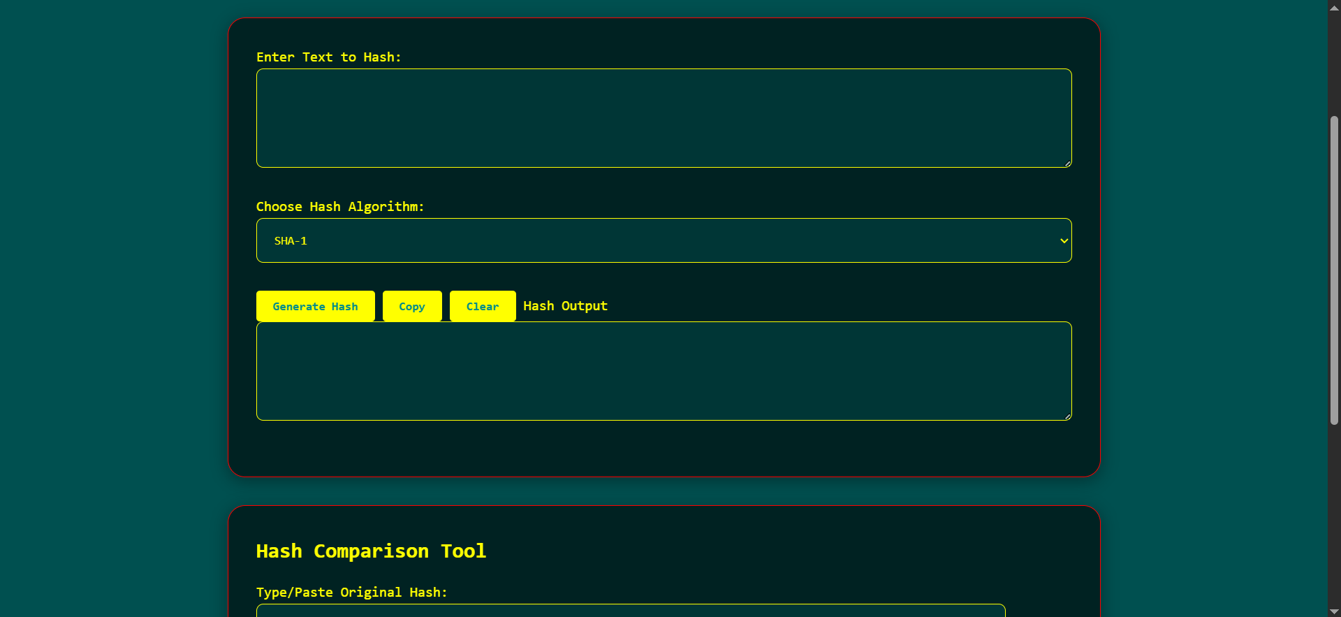 Hash Generator Screenshot