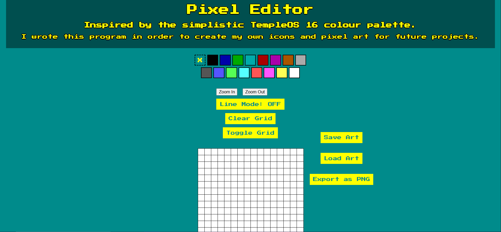Pixel Drawing Tool Screenshot
